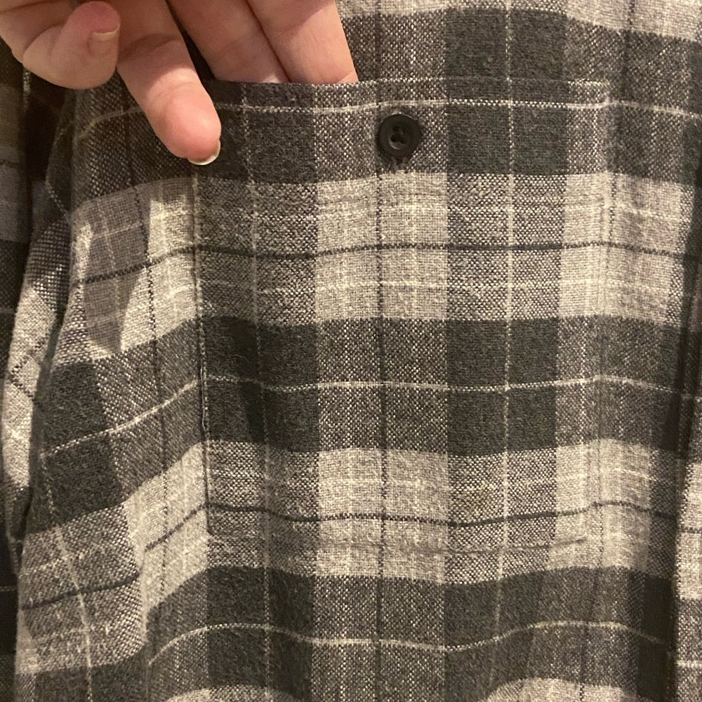 Black Apple Button Down Flannel - image 6